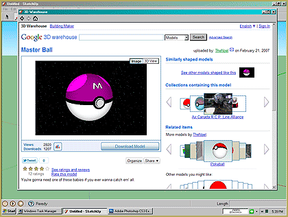 Get a Ball model from Google SketchUp for use in MikuMikuDance Miku Miku Dance