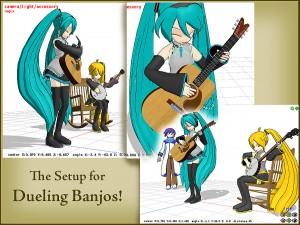 Click to see FULL SIZE my original model setup for my "Dueling Banjos". Click to see FULL SIZE my original model setup for my "Dueling Banjos".