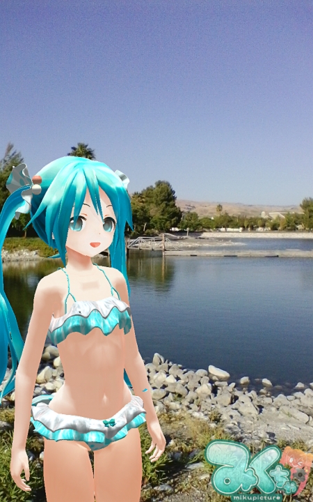 Miku is showing-off her new bikini while visiting Hidden Lake Park, located in the City of Milpitas in California. Miku is showing-off her new bikini while visiting Hidden Lake Park, located in the City of Milpitas in California.